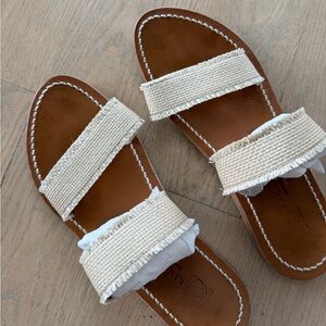 K Jacques St Tropez raffia sandals 39